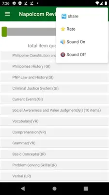 NAPOLCOM REVIEWER android App screenshot 1